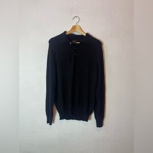 Jos.A. Bank black 100% cashmere polo sweater size L